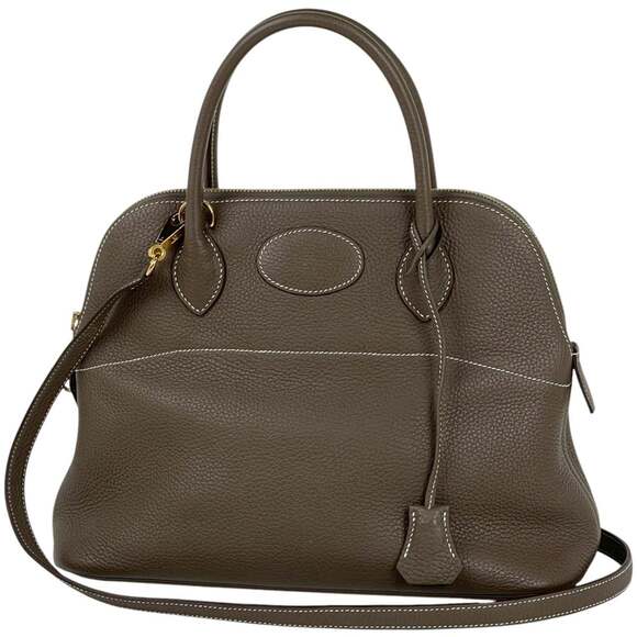 HERMES Handbags - Hermes Bolide 31 2-Way Shoulder Bag/Handbag, Taurillon Leather, Etoupe D, Wom...